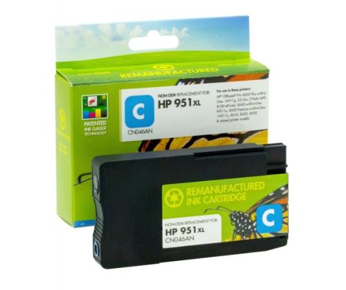 Compatible Static-Control Hewlett-Packard 951XL (CN046AE) New chip, Cyan, 1500 p.