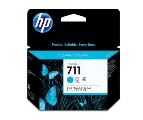 HP Ink No.711 Cyan tri-pack (CZ134A)