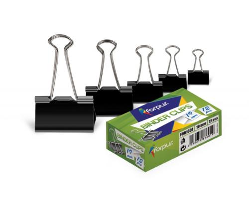 Forpus clips, 41mm, black 12 pieces