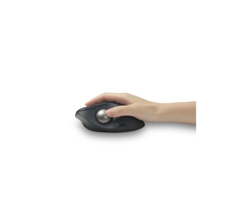 Kensington ProFit Ergo TB550 Trackball Wireless Mouse, RF Wireless + Bluetooth, 1600 DPI, Black/Grey