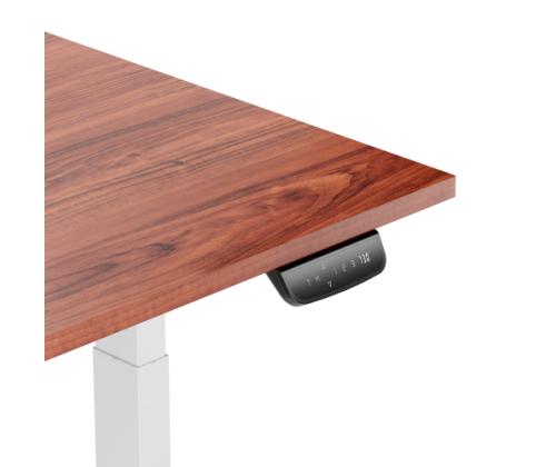 Adjustable Height Table Up Up Thor White, Table top M Dark Walnut