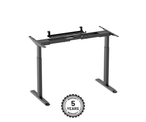 Adjustable Height Table Up Up Bjorn Black, Table top M Dark Walnut