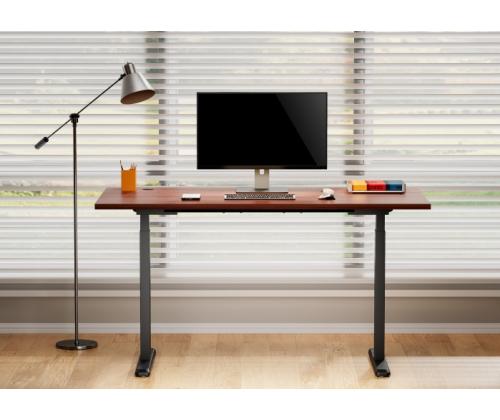 Adjustable Height Table Up Up Bjorn Black, Table top M Dark Walnut