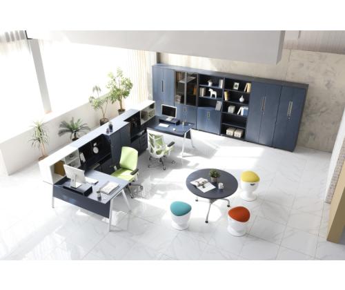 Up Up Seul ergonomic balance stool Black, D47 Blue fabric