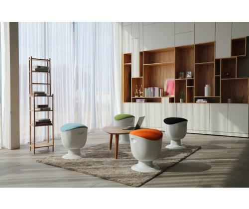 Up Up Seul ergonomic balance stool Black, D42 Green fabric