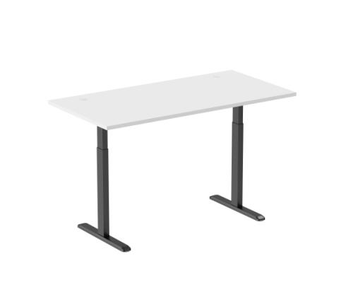Adjustable Height Table Up Up Bjorn Black, Table top L White
