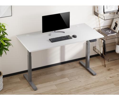 Adjustable Height Table Up Up Thor Gray, Table top L White