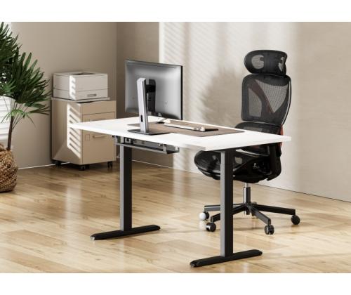 Adjustable Height Table Up Up Bjorn Black, Table top L White