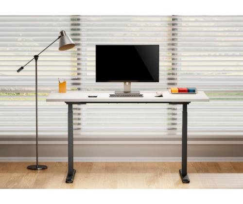 Adjustable Height Table Up Up Bjorn Black, Table top L White