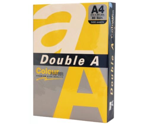 Colour paper Double A, 80g, A4, 500 sheets, GOLD