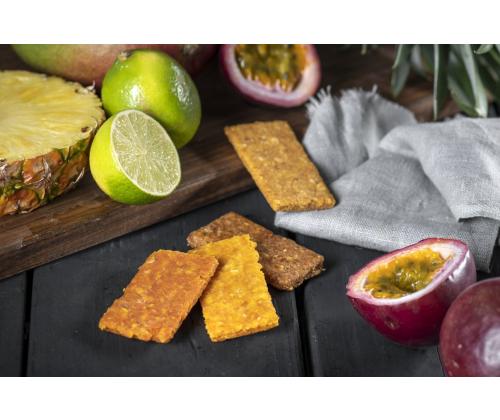 Kuivatatud ananassi-passioni batoon TROPICKS, 20g