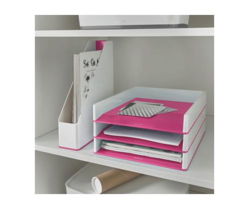 Dokumendikastpüstsahtel A4 LEITZ WOW Dual valgeroosa