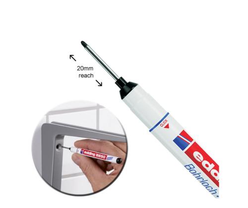 Ehitusmarker pika peene otsaga EDDING 8850 0.7-1mm must permanentne