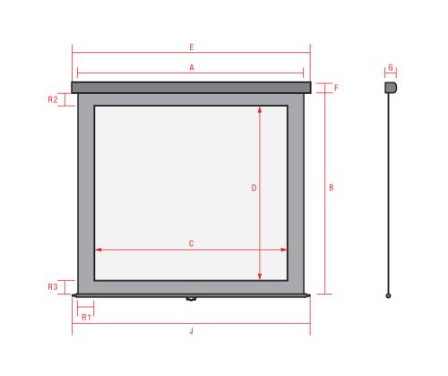 Ekraan seinale REFLECTA 2000x2000mm manuaalne