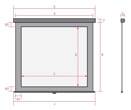 Ekraan seinale REFLECTA 2400x2400mm manuaalne