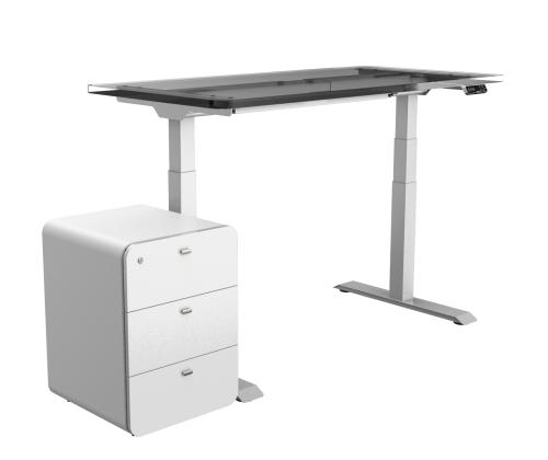 Elektriline töölauaraam LOCTEK 3-teleskoobine 2-mootoriga must