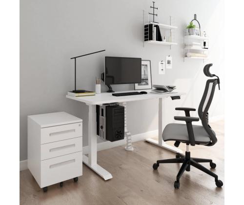 Elektriline töölauaraam LOCTEK 3-teleskoobine 2-mootoriga valge