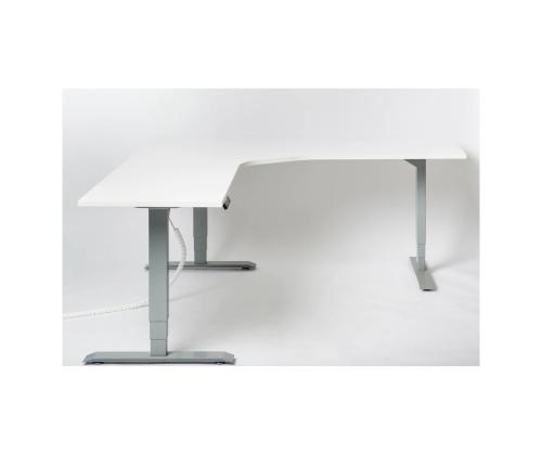 Elektriline töölauaraam nurgaga Easy TRIO 3-mootoriga 4 mälukohaga hall