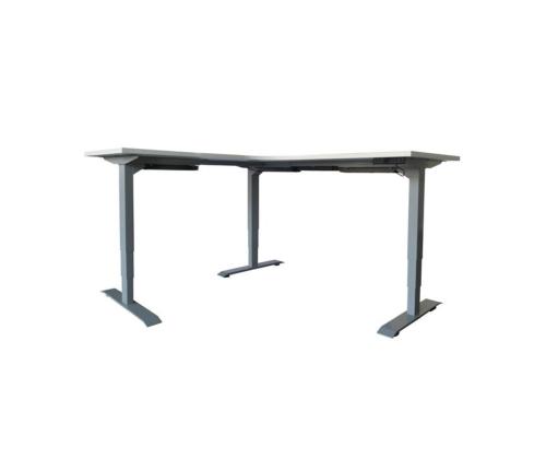 Elektriline töölauaraam nurgaga Easy TRIO 3-mootoriga 4 mälukohaga hall