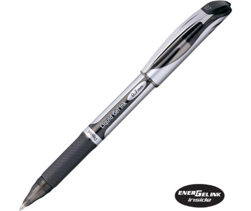 Geelpliiats korgiga kiiresti kuivav PENTEL EnerGel BL57 0,7mm must