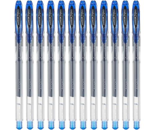 Geelpliiats korgiga UNI-BALL UM-120 0,7mm helesinine