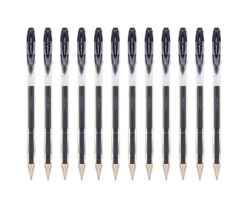 Geelpliiats korgiga UNI-BALL UM-120 0,7mm must