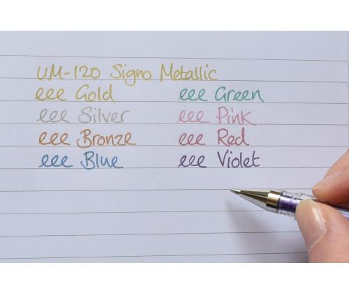 Geelpliiats korgiga UNI-BALL UM-120SP 1,0mm kuldne