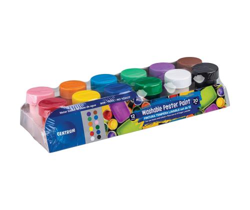 Guaššvärvid CENTRUM 12 x 20ml alusel