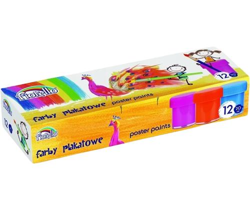 Guaššvärvid FIORELLO 12 värvi x 20ml