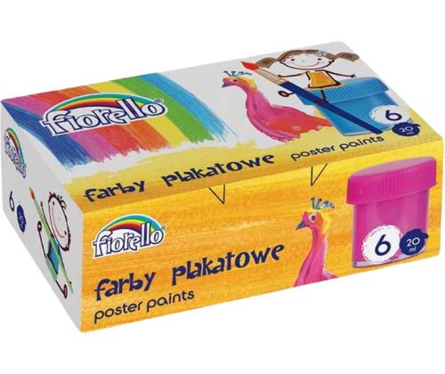 Guaššvärvid Fiorello 6 värvi x 20ml