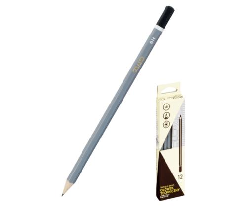 Harilik pliiats H teritatud kummita 12tkpk