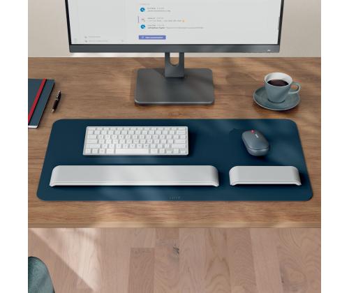 Hiiremattlauamatt LEITZ Deskmat 36x70cm taaskasutatud nahk tumehall