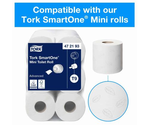 Hoidja tualettpaberile TORK SmartOne® Mini, valge