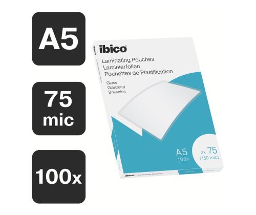 Lamineerimiskile A5 IBICO 75mic 100 lehte