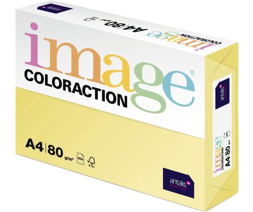 Värviline paber A4 80g IMAGE Coloraction nr.55 kahvatukollane (Desert) 500 lehte