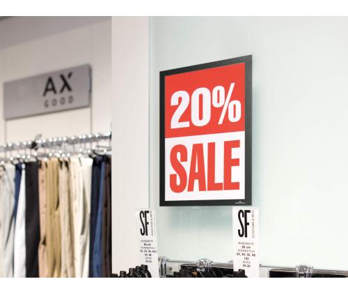 Inforaam magnetiline iseliimuv A4 DURABLE Duraframe must 2tk