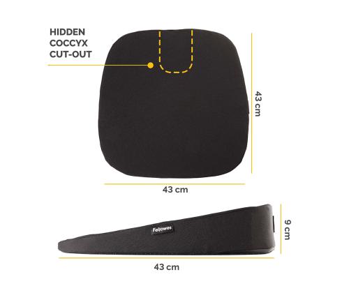 Istmepadi ergonoomiline FELLOWES Breyta must