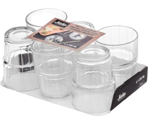 Joogiklaas MAKU ladustatav 22cl 6tk