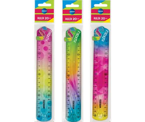 Joonlaud CENTRUM 20cm värviline pehmest ABS-plastikust