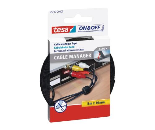 Kaablikorrastaja TESA takjapael 10mm x 5m must