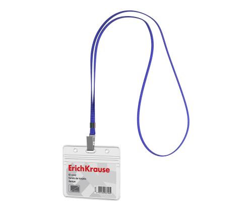 Kaardihoidja ERICH KRAUSE 95x58mm kaelapaelaga horisontaalne sinine
