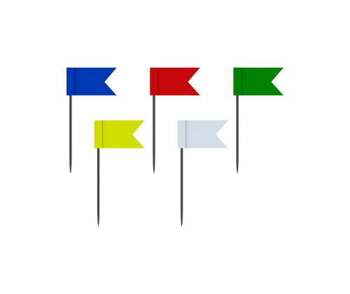 Kaardinõelad lipukesed ERICH KRAUSE värvivalik 50tk pakis