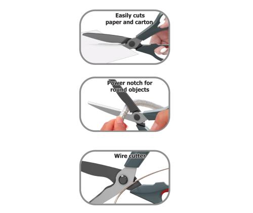 Käärid ERICH KRAUSE Santoku 20,5cm kummeeritud käepidemega