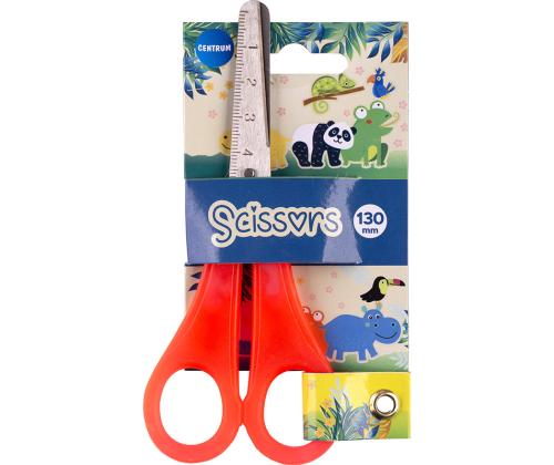 Käärid CENTRUM Zoo 13cm lastele tömbi otsaga, assortii