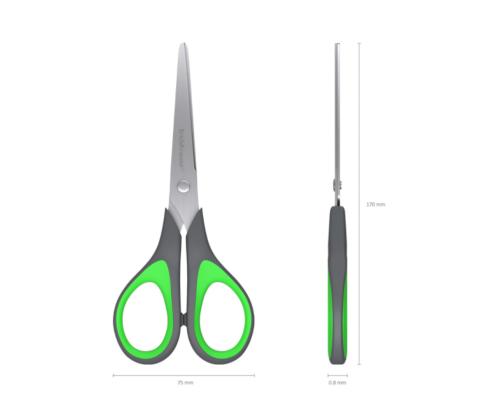 Käärid ERICH KRAUSE Standard 17cm kummeeritud käepidemega