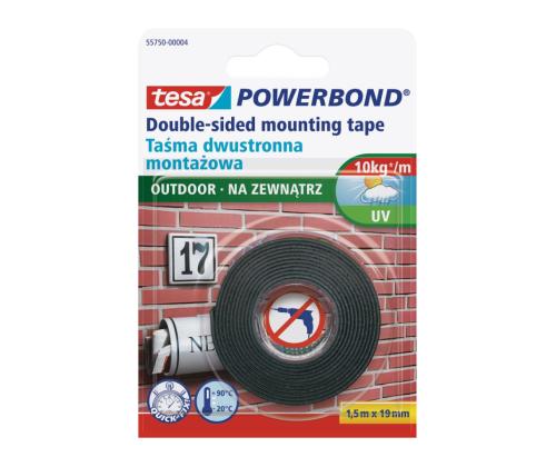 Kahepoolne vahtteip välitingimustes TESA 1,5mx19mm (-20°C +90°C)