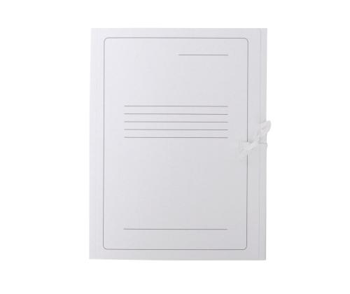 Kartongmapp paeltega SMLT A4 valge 300g