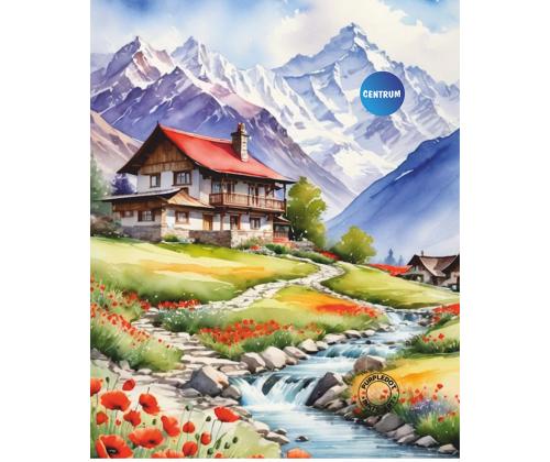 Kaustik klamberköites A5 CENTRUM 48 lehte jooneline