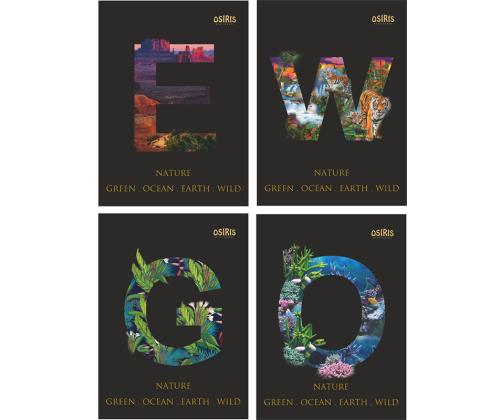 Kaustik klamberköites A5 Nature ruuduline 96 lehte