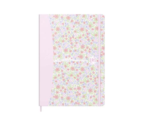 Kaustik raamatköites A5 ruuduline OXFORD Floral 80 lehte